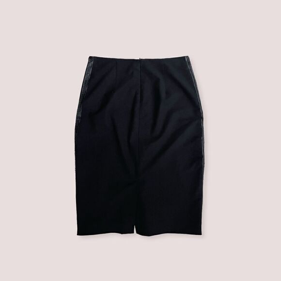 NICOLE MILLER ARTELIER lambskin leather pencil skirt in Black Size 8 - Picture 4 of 10